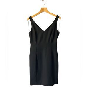 Hugo Buscati Little Black V-Neck Cocktail‎ Dress – Size 2P